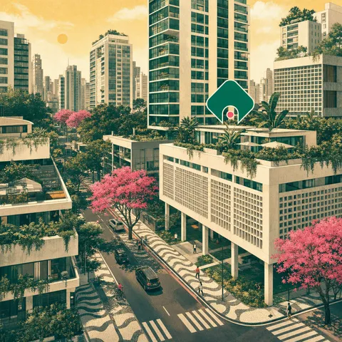 Ilustração de São Paulo para explorar Itaim Bibi