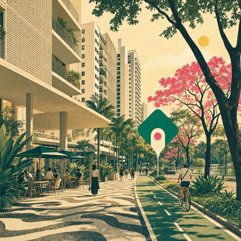 Ilustração de São Paulo para explorar Moema