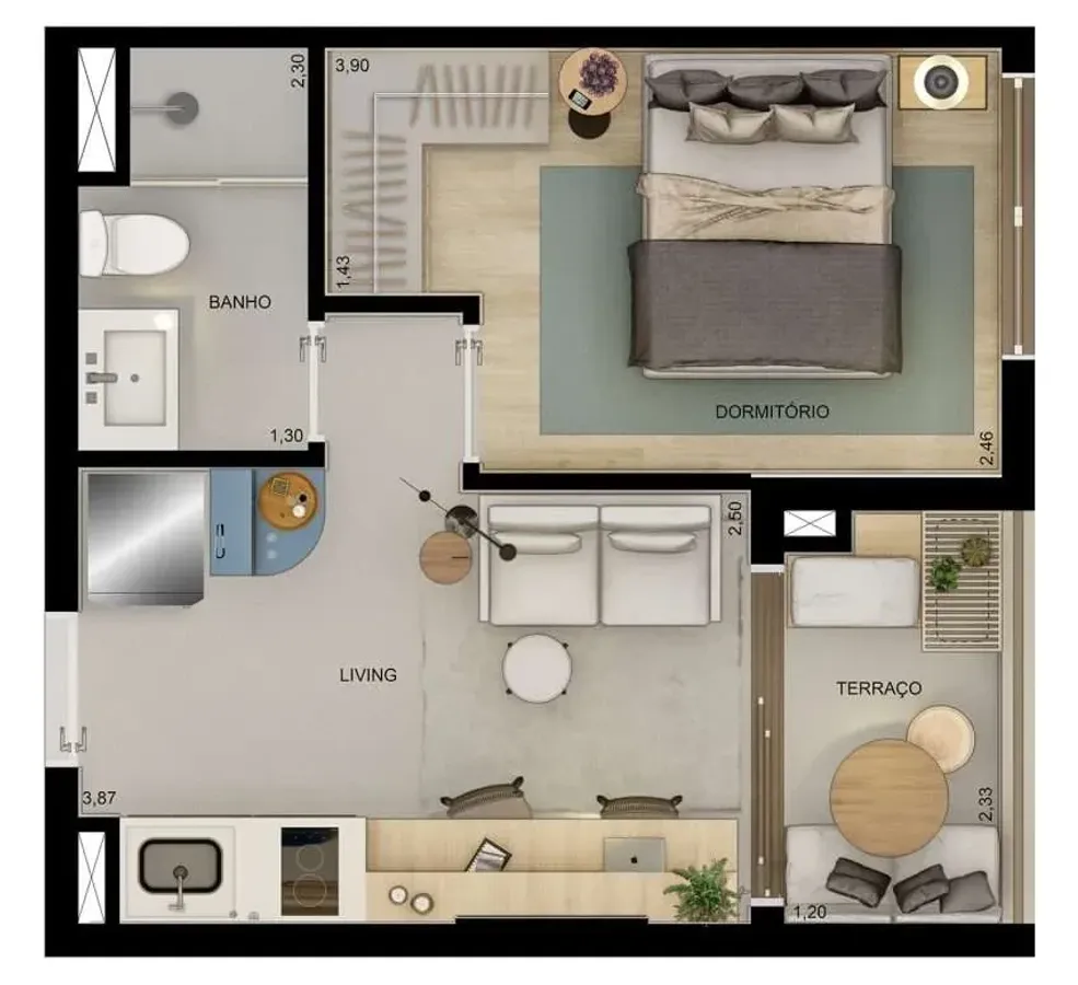 Apartamento à venda e para alugar 1 quarto, 30 m² em Vila Clementino, São Paulo — foto 1